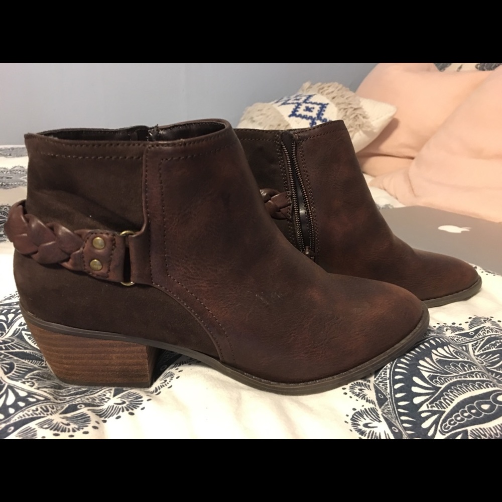 Brown booties